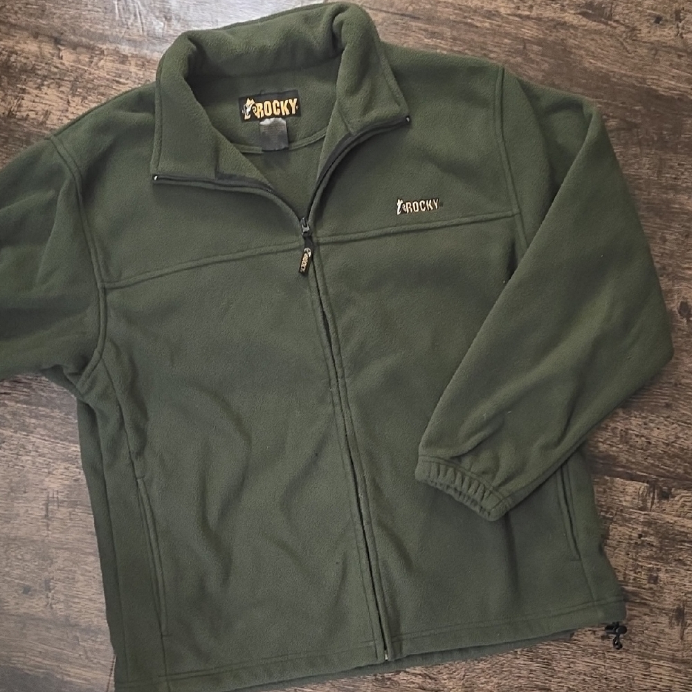 ROCKY‎ Men's Olive Green Zip-Up Fleece Sz L